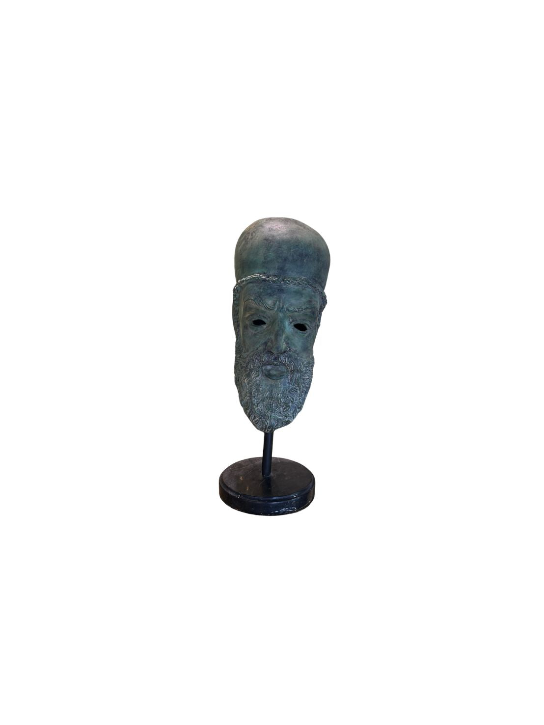 Ancient Beared Mask Bronze Sculpture | Chantr Living