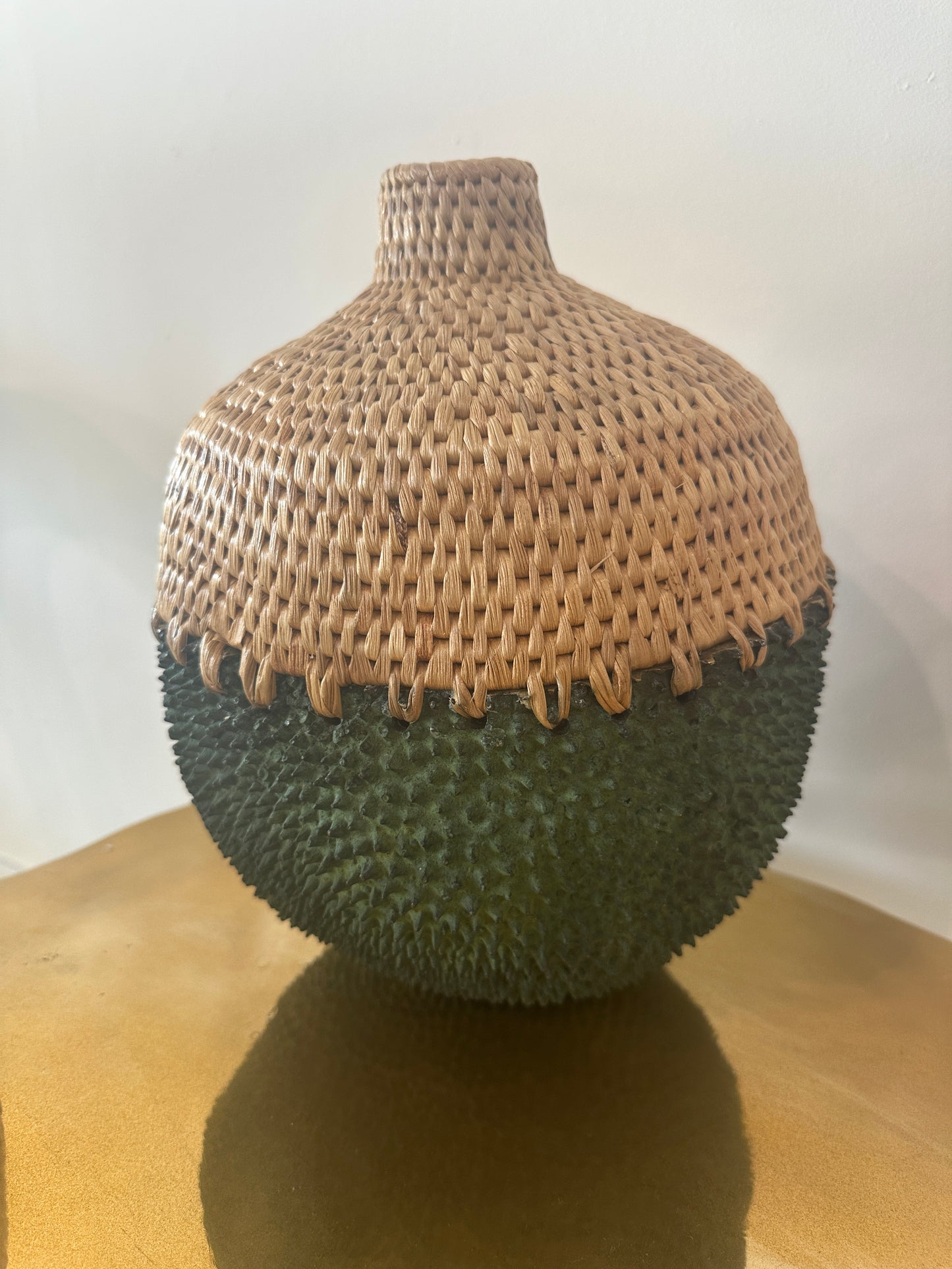 Kha-noon x Rattan Two Tone Brass Vase