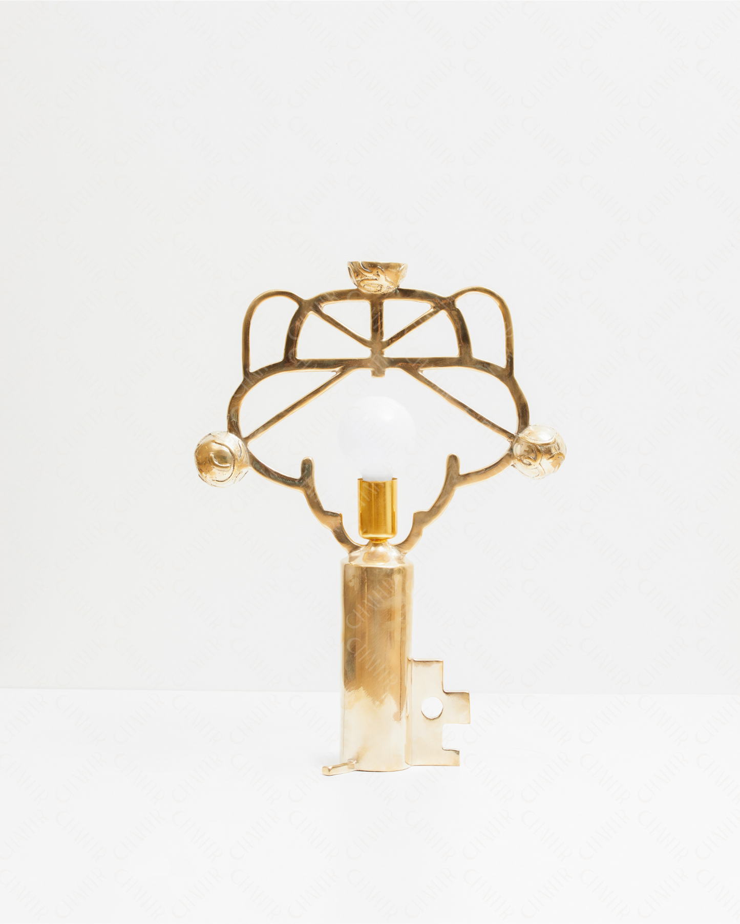 Gold brass luxury handmade furniture lamp, ideal for modern luxury decor, on a white background.