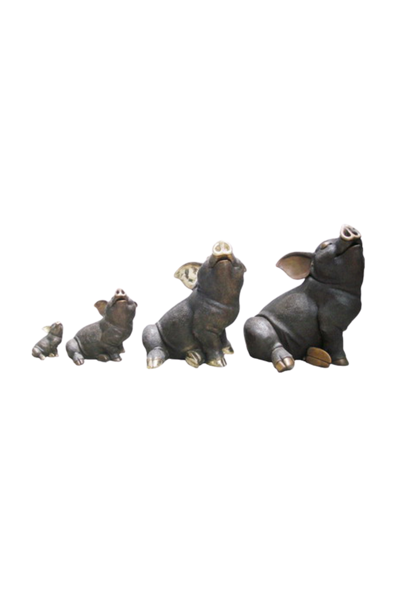 Charming Piggy Collection Bronze Sculptures | Chantr Living