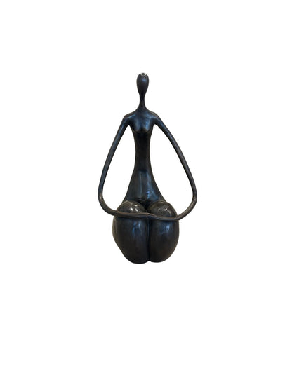 Seated Feminine Bronze Sculpture | Chantr Living