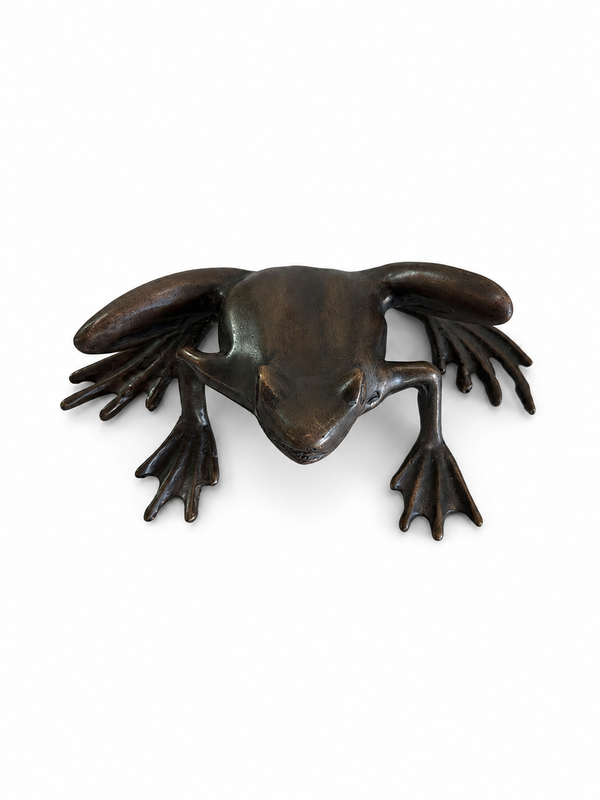 Leaping Frog Bronze Sculpture | Chantr Living
