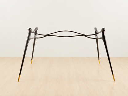 black brass dining table base 