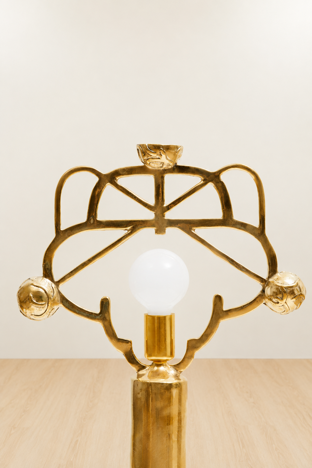 Gold brass luxury handmade furniture lamp, ideal for modern luxury decor, on a white background.