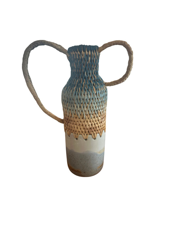 Rattan x Ceramic Woven Vase No. 04