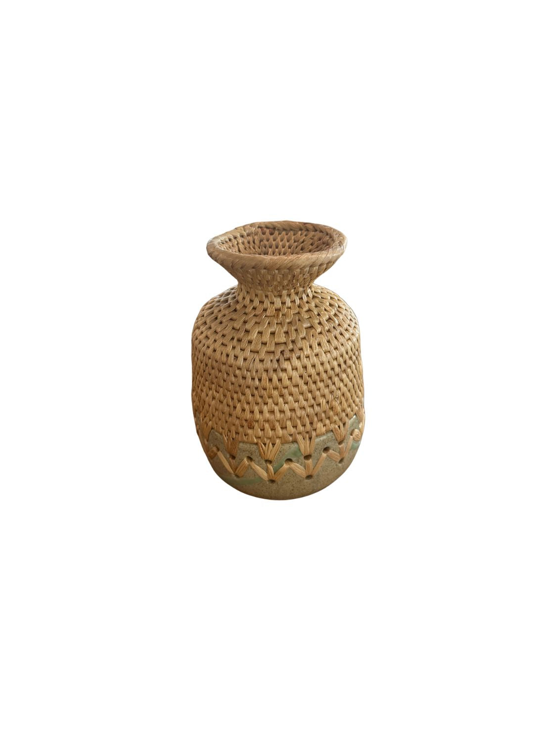 Rattan x Ceramic Woven Vase No. 01