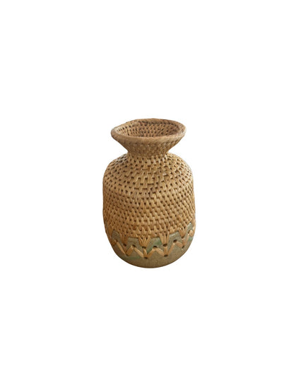 Rattan x Ceramic Woven Vase No. 01