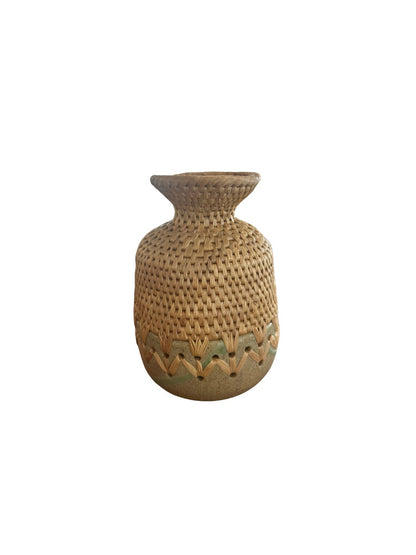 Rattan x Ceramic Woven Vase No. 01
