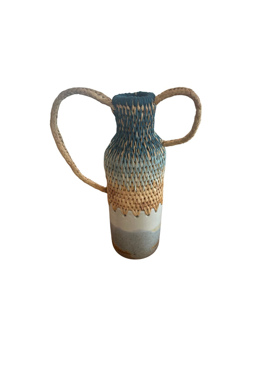 Rattan x Ceramic Woven Vase No. 04