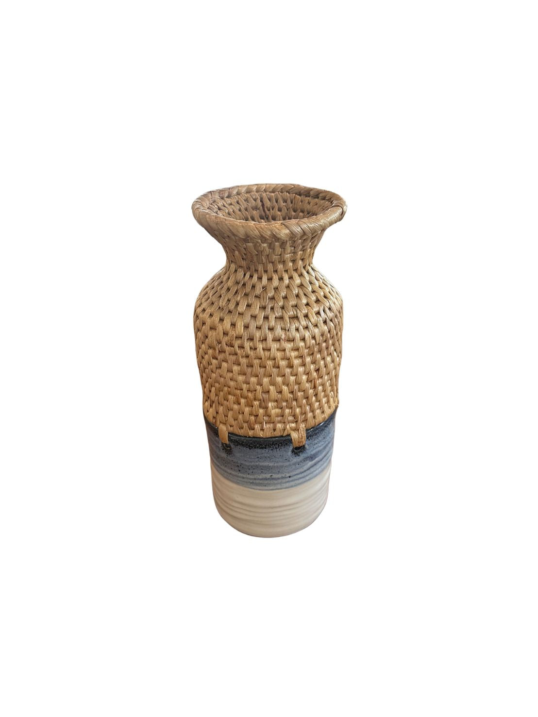 Rattan x Ceramic Woven Vase No. 02