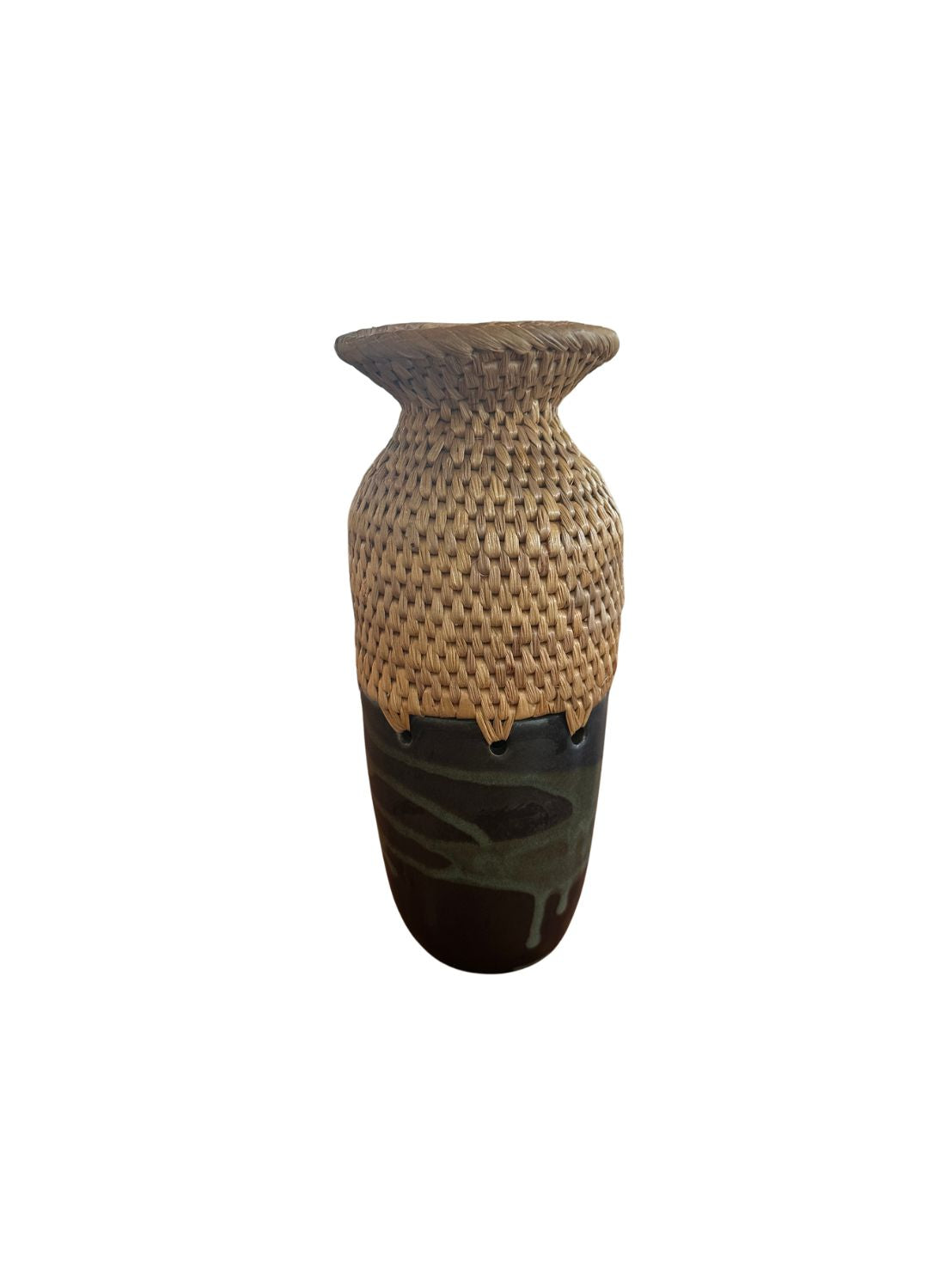 Rattan x Ceramic Woven Vase No. 02