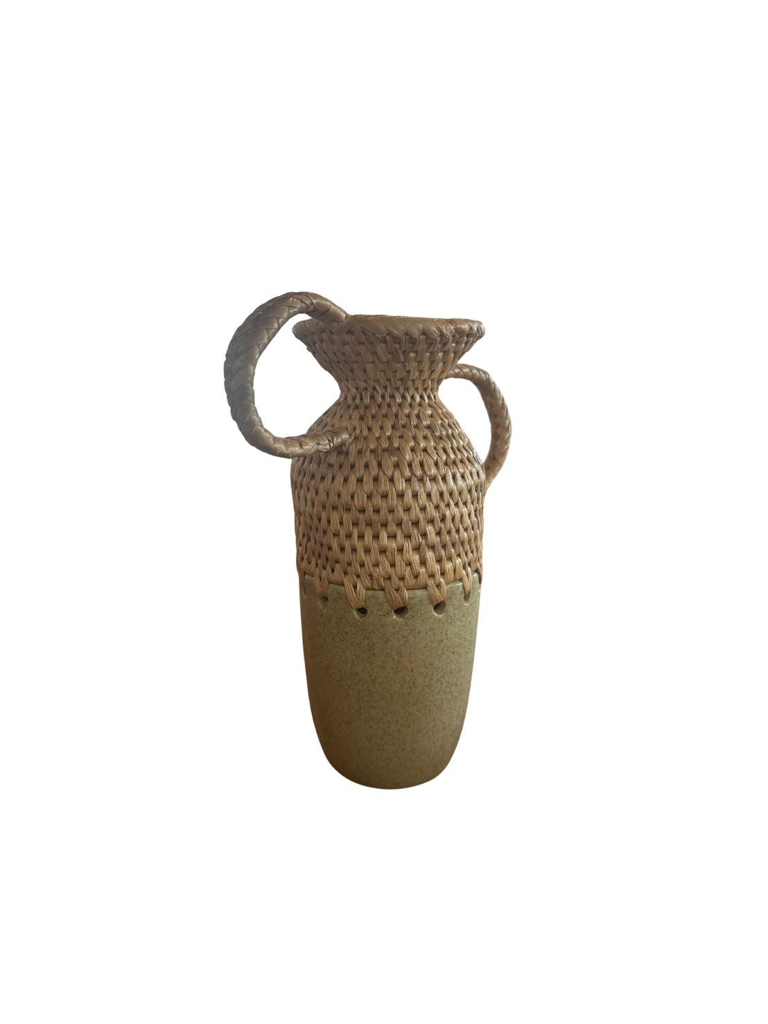 Rattan x Ceramic Woven Vase No. 05