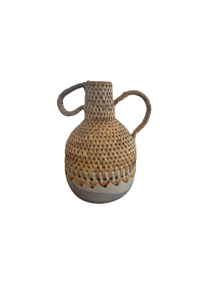 Rattan x Ceramic Woven Vase No. 03