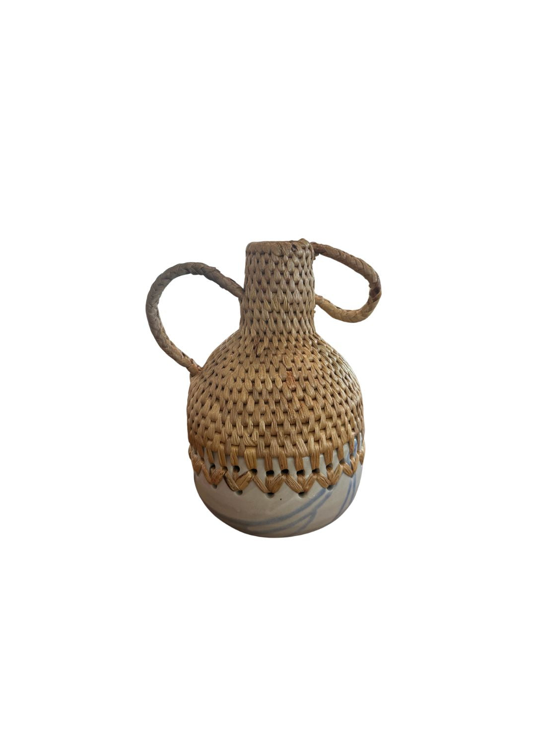 Rattan x Ceramic Woven Vase No. 03