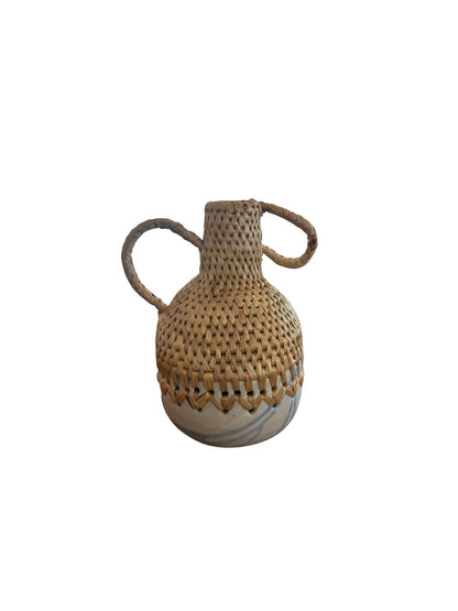 Rattan x Ceramic Woven Vase No. 03