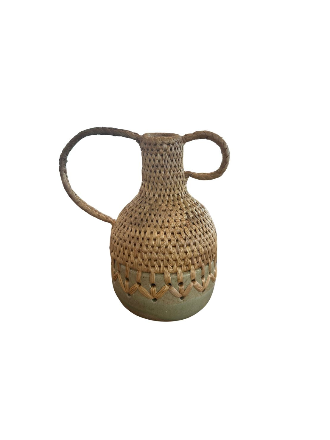 Rattan x Ceramic Woven Vase No. 03