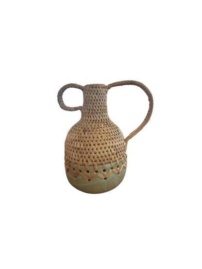 Rattan x Ceramic Woven Vase No. 03