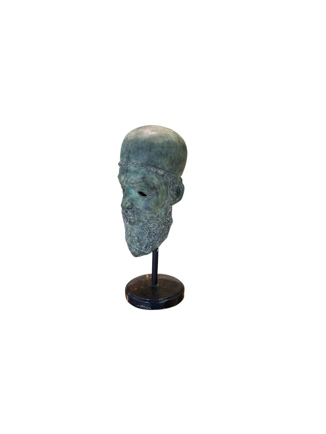 Ancient Beared Mask Bronze Sculpture | Chantr Living
