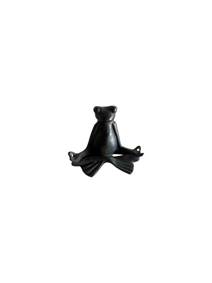 Lotus Frog Bronze Sculpture | Chantr Living