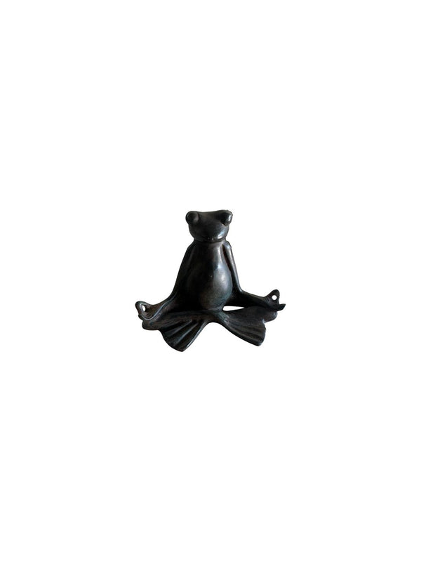 Lotus Frog Bronze Sculpture | Chantr Living