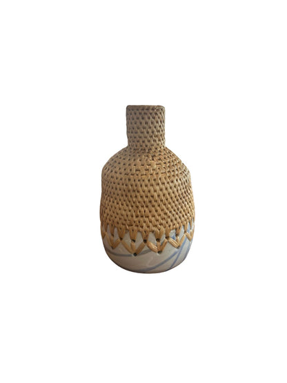Rattan x Ceramic Woven Vase No. 01