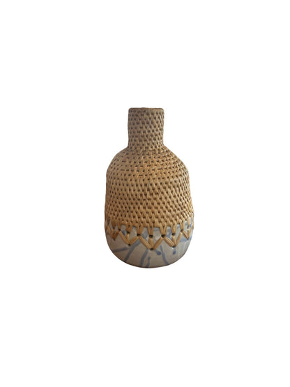 Rattan x Ceramic Woven Vase No. 01