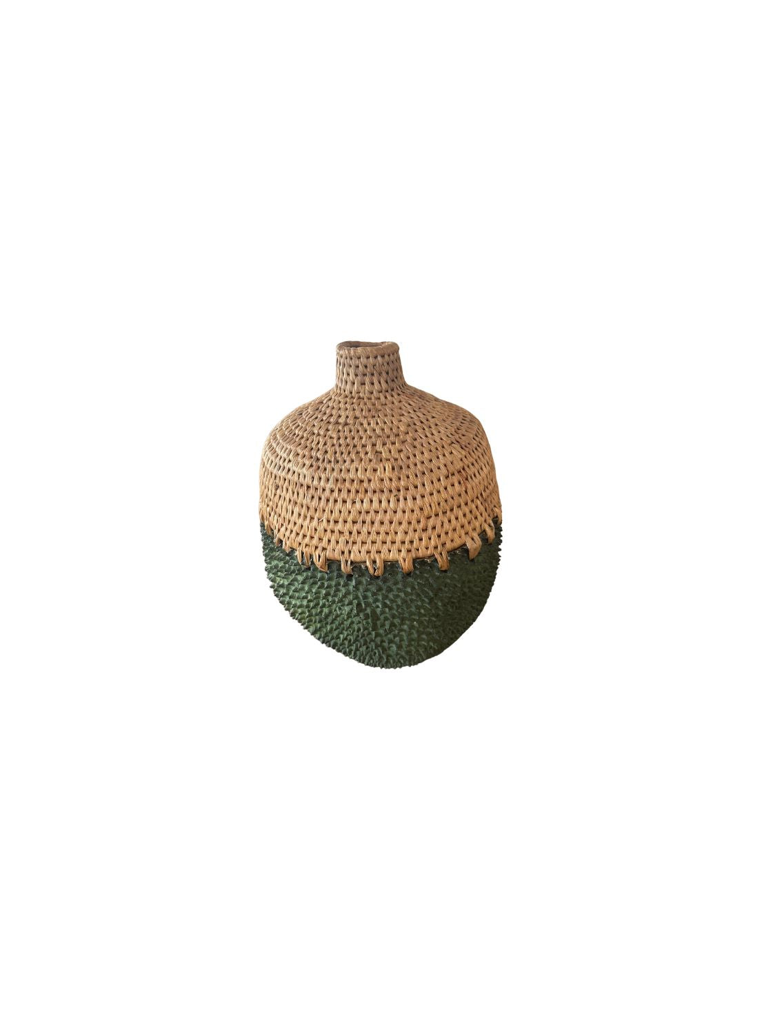 Kha-noon x Rattan Two Tone Brass Vase