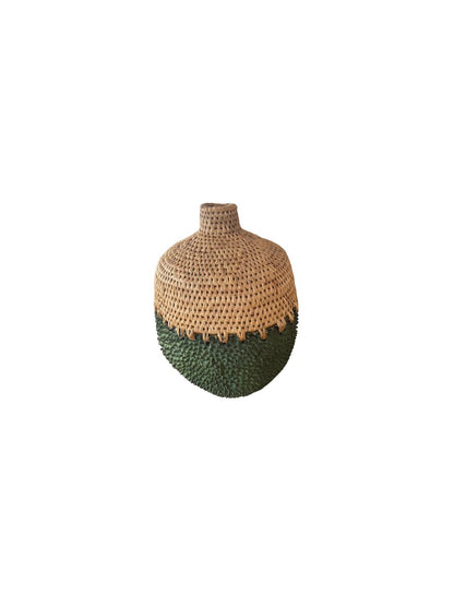 Kha-noon x Rattan Two Tone Brass Vase