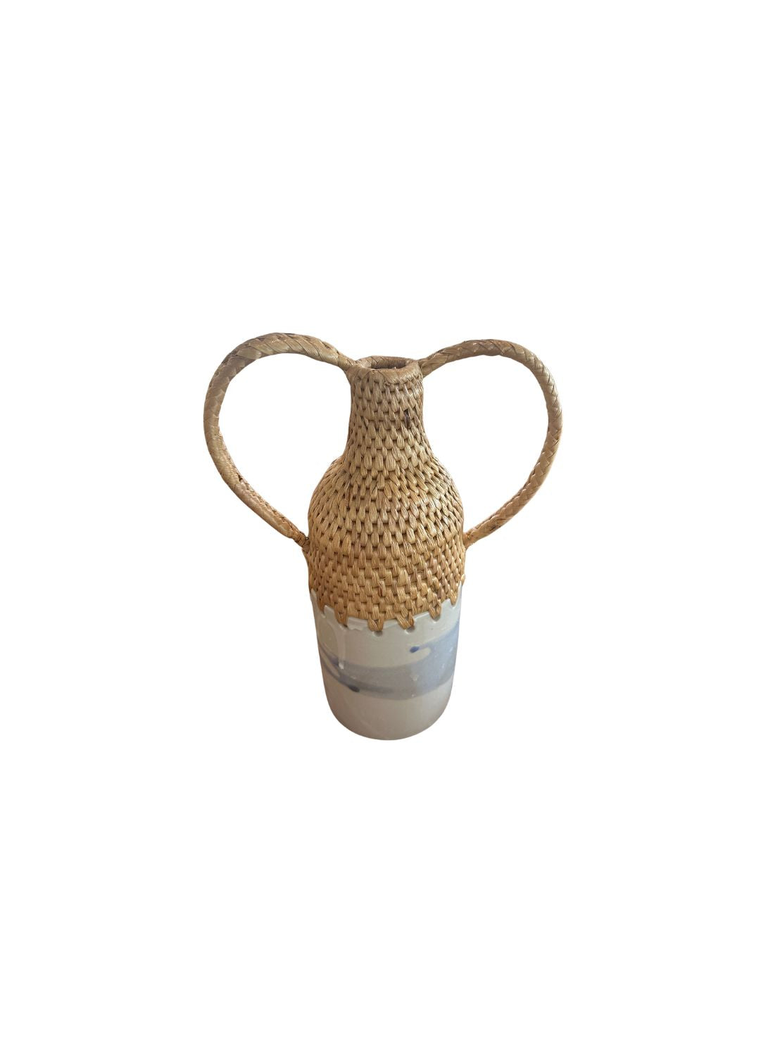 Rattan x Ceramic Woven Vase No. 05
