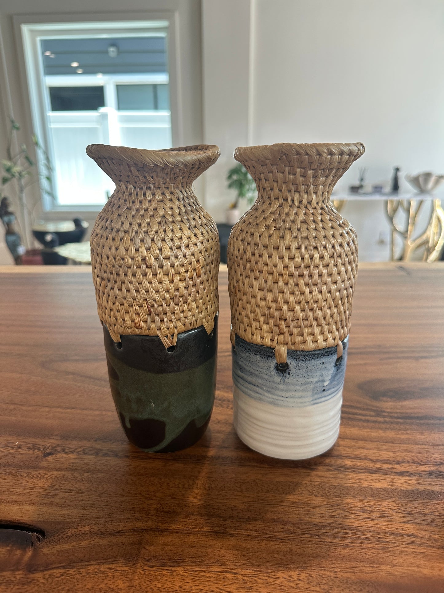 Rattan x Ceramic Woven Vase No. 02