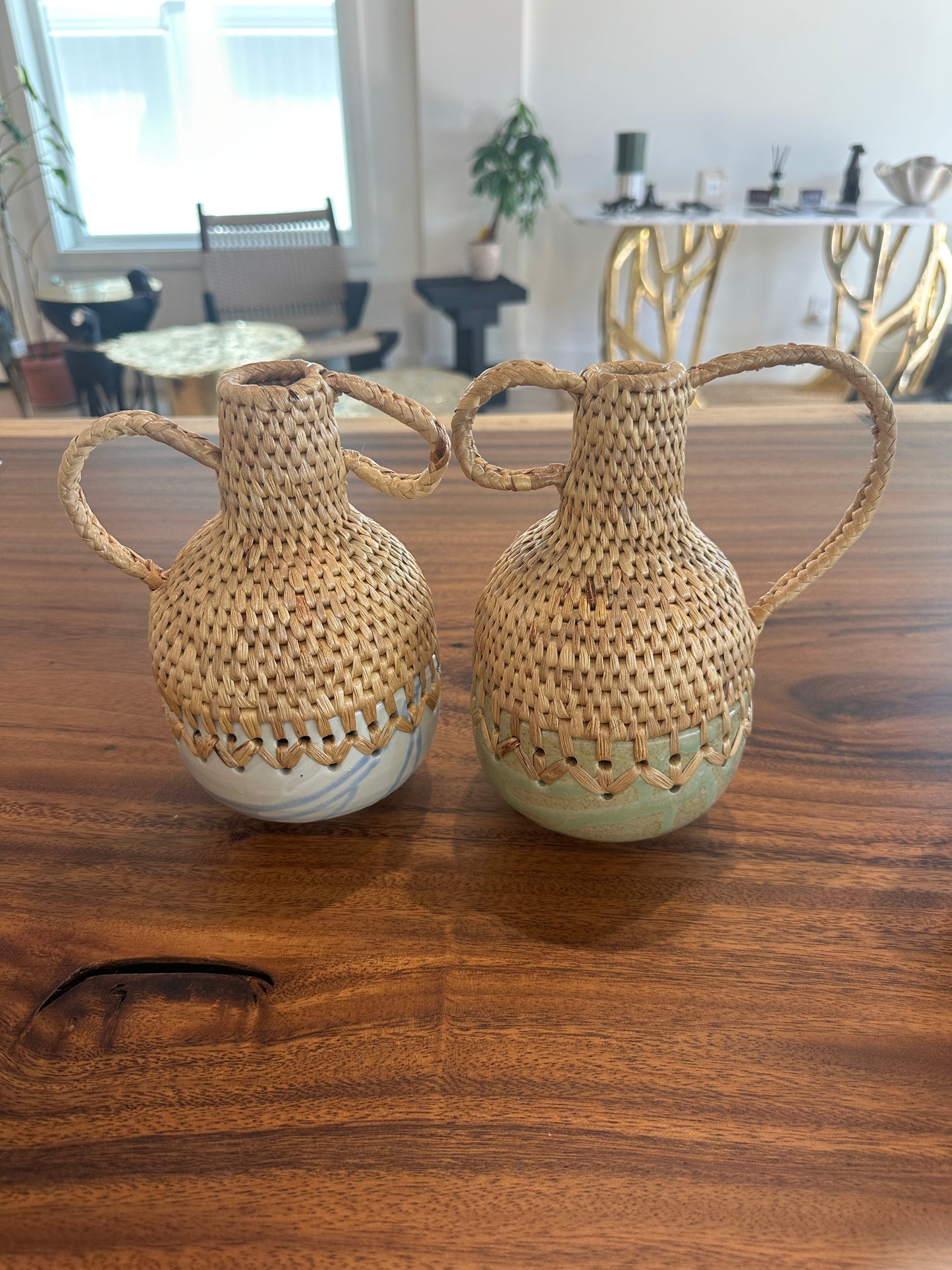 Rattan x Ceramic Woven Vase No. 03