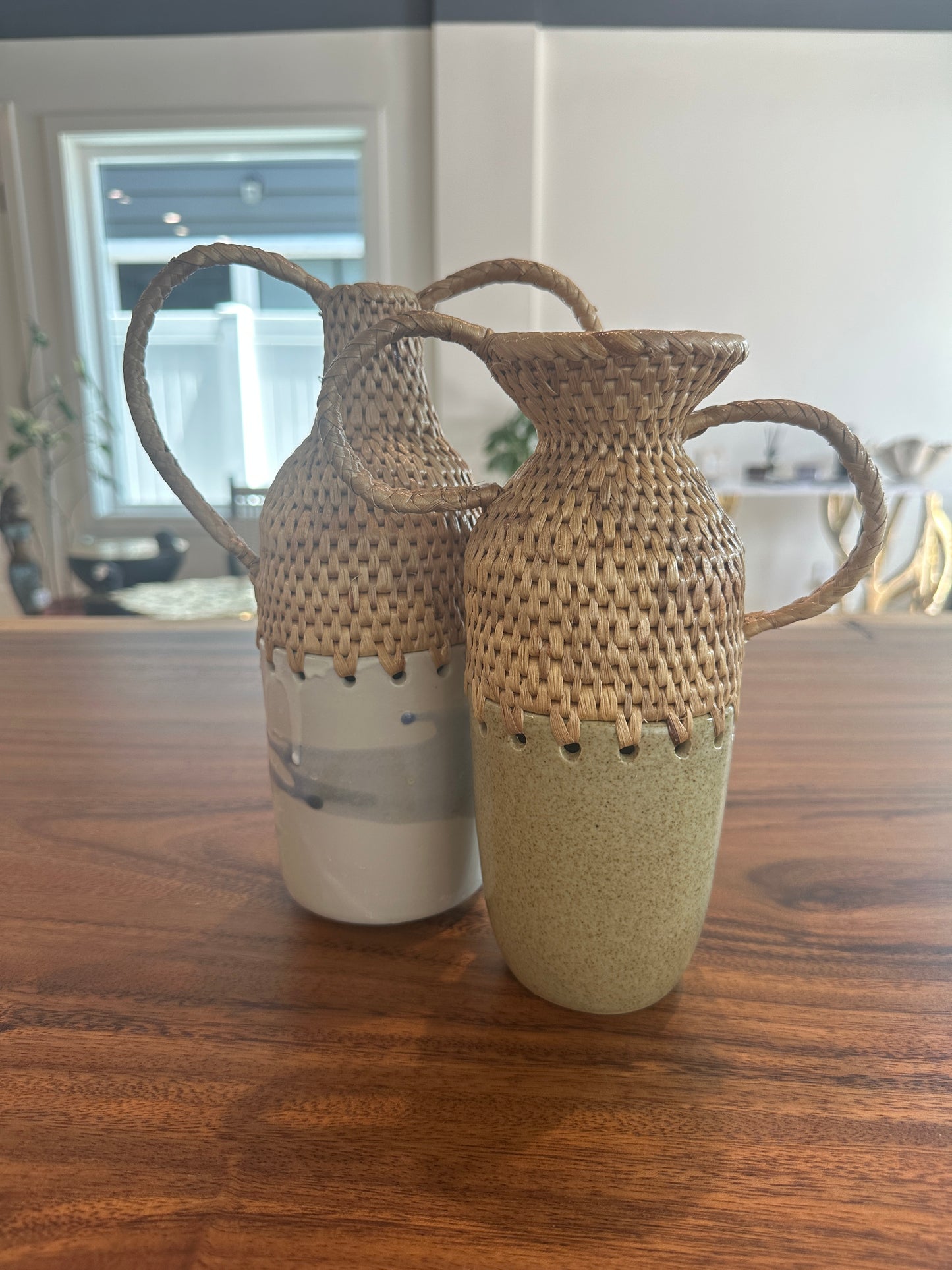 Rattan x Ceramic Woven Vase No. 05