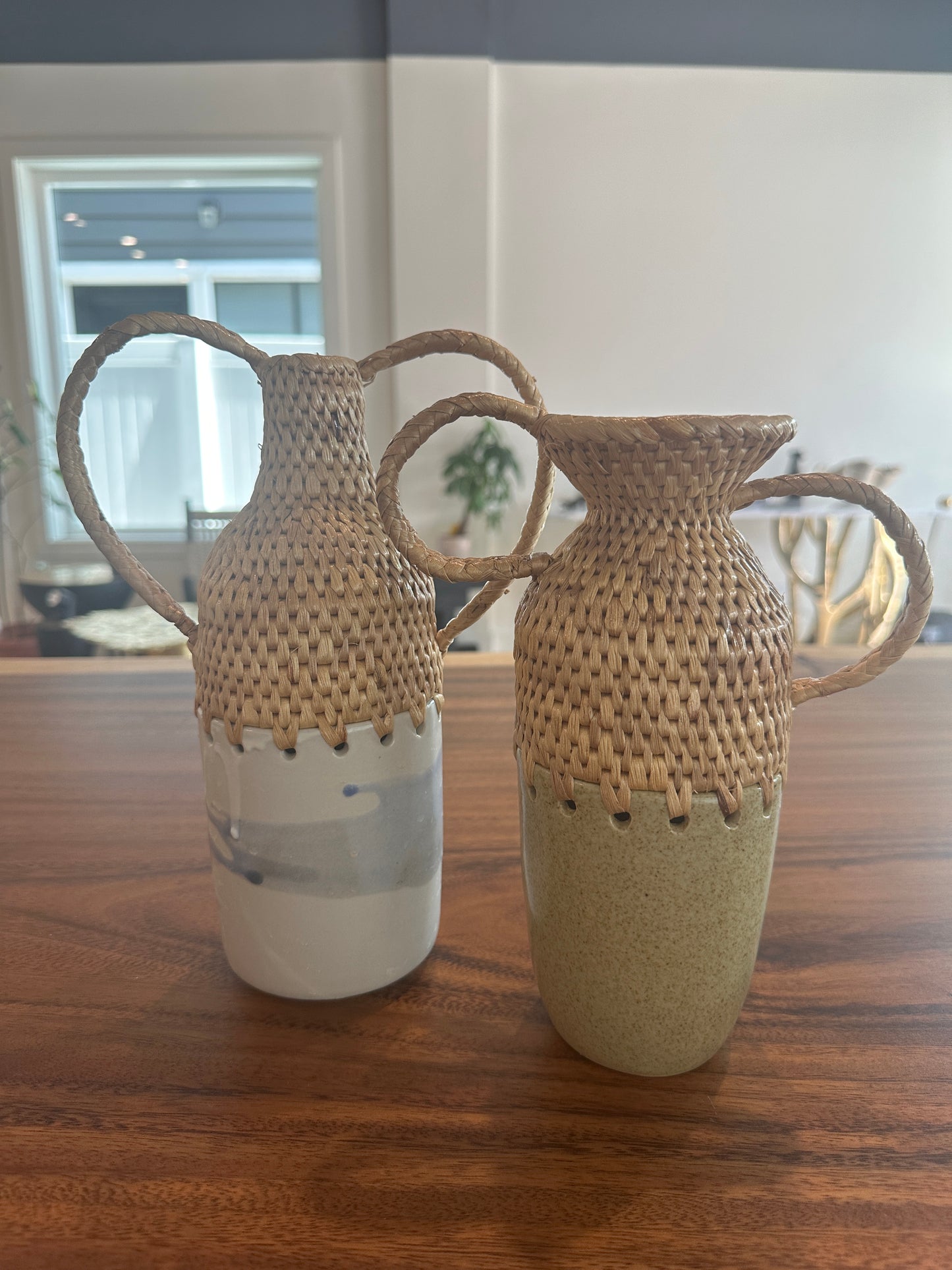 Rattan x Ceramic Woven Vase No. 05