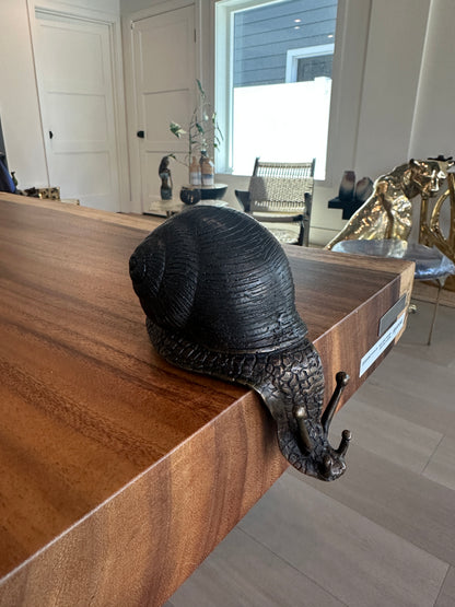 Hanging Snail Bronze Sculpture | Chantr Living