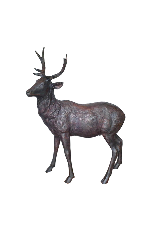 Large Deer Bronze Sculpture | Chantr Living