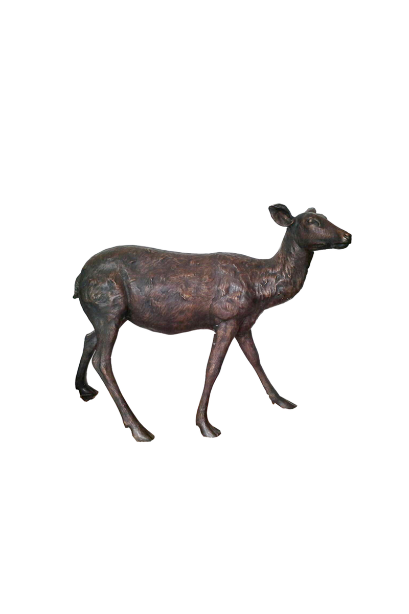 Medium Deer Bronze Sculpture | Chantr Living