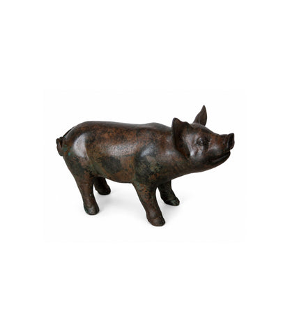 Alert Pig Bronze Sculpture | Chantr Living