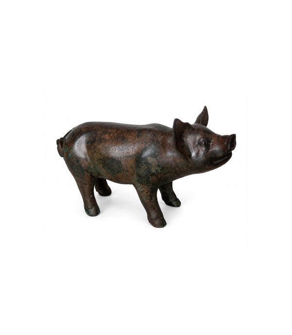 Alert Pig Bronze Sculpture | Chantr Living