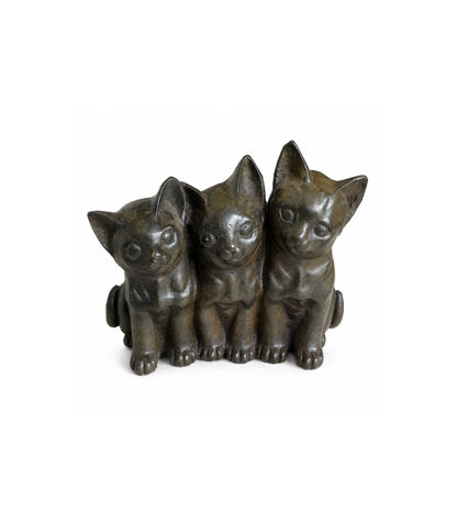 Three Kittens Bronze Sculpture | Chantr Living