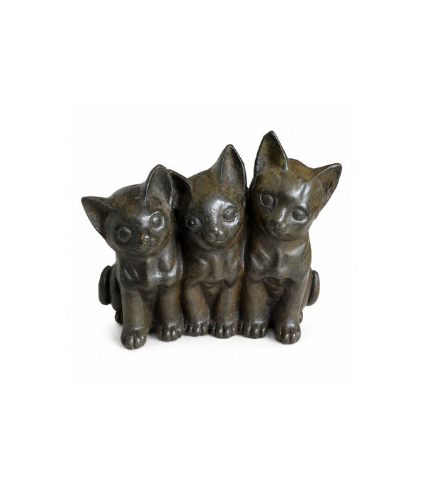 Three Kittens Bronze Sculpture | Chantr Living