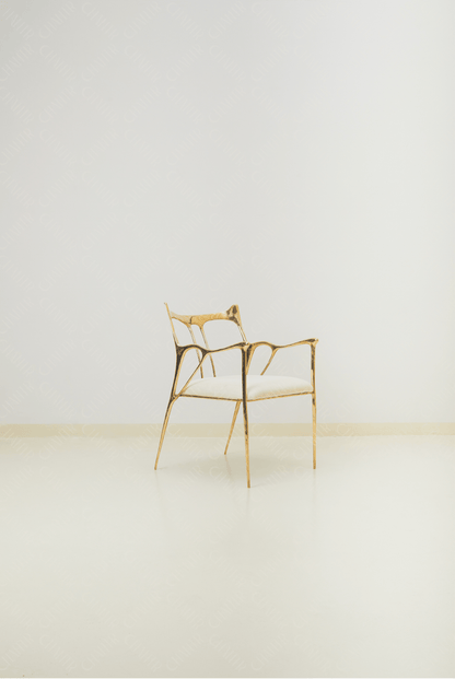 Sumi Studio Chair Curved Back (Gold Finish)
