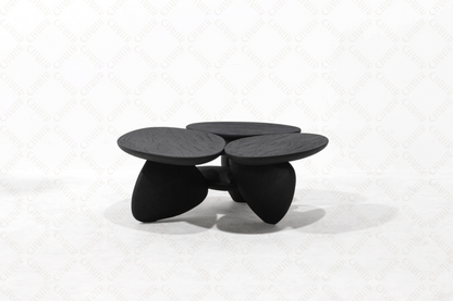 Modern black luxury handmade furniture coffee table, perfect for modern luxury decor, on a white background